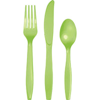 Bulk 288 pc Fresh Lime Assorted Plastic Cutlery  - Solid Color Party Tableware by Creative Converting