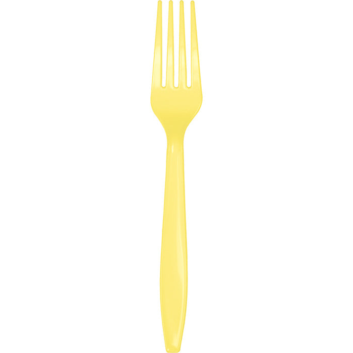 Bulk 288 pc Mimosa Plastic Forks  - Solid Color Party Tableware by Creative Converting