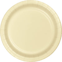 Bulk 240 pc Ivory Sturdy Style Paper Banquet Plates 10.25 inch - Solid Color Party Tableware by Creative Converting