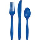 Bulk 288 pc Cobalt Blue Assorted Plastic Cutlery  - Solid Color Party Tableware by Creative Converting