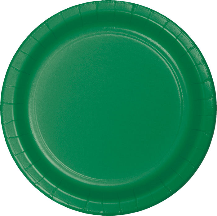 Bulk 240 pc Emerald Green Sturdy Style Paper Banquet Plates 10.25 inch - Solid Color Party Tableware by Creative Converting