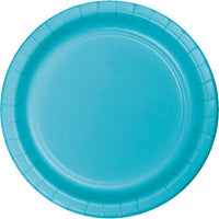 Bulk 240 pc Bermuda Blue Sturdy Style Paper Banquet Plates 10.25 inch - Solid Color Party Tableware by Creative Converting