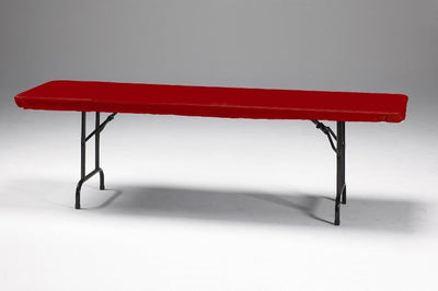 Bulk 12 pc Red Stay Put 30" x 96" Table Covers - Solid Color Party Tableware by Creative Converting
