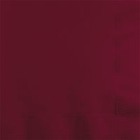 Bulk 600 pc Burgundy 2 ply Beverage Napkins  - Solid Color Party Tableware by Creative Converting