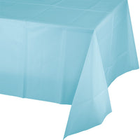 Bulk 12 pc Pastel Blue Plastic Table Covers 54 inch x 108 inch - Solid Color Party Tableware by Creative Converting