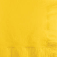 Bulk 1200 pc School Bus Yellow 2 Ply Beverage Napkins  - Solid Color Party Tableware by Creative Converting