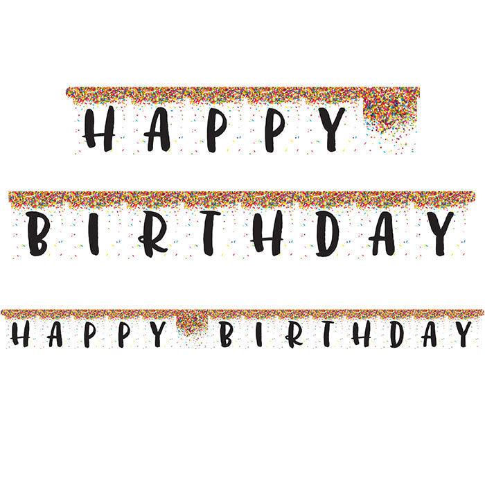 12 pc Bulk Confetti Sprinkles Party Banners - Birthday Party Supplies by Creative Converting