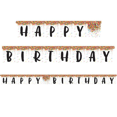 12 pc Bulk Confetti Sprinkles Party Banners - Birthday Party Supplies by Creative Converting
