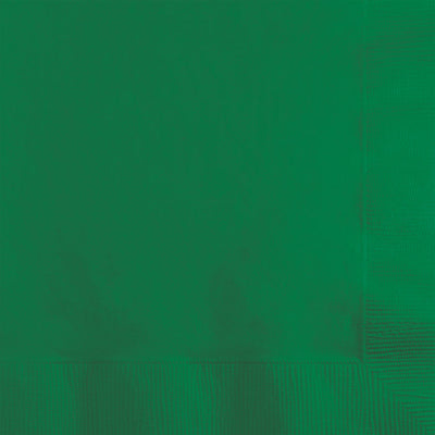 Bulk 1200 pc Emerald Green 2 Ply Beverage Napkins  - Solid Color Party Tableware by Creative Converting