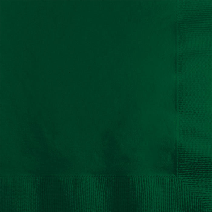 Bulk 600 pc Hunter Green 2 Ply Beverage Napkins  - Solid Color Party Tableware by Creative Converting