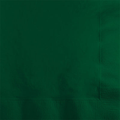 Bulk 600 pc Hunter Green 2 Ply Beverage Napkins  - Solid Color Party Tableware by Creative Converting