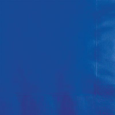 Bulk 240 pc Cobalt Blue Value Friendly Beverage Napkins  - Solid Color Party Tableware by Creative Converting