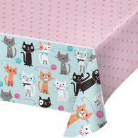 6 pc Bulk Purr-fect Cat Party Plastic Table Covers - Birthday Party Supplies by Creative Converting