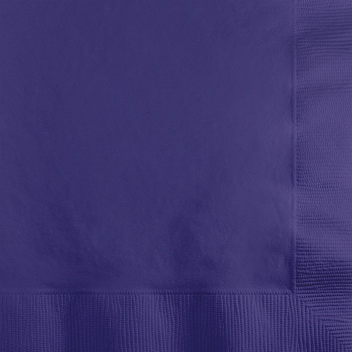 Bulk 1200 pc Purple Beverage Napkins 2 ply  - Solid Color Party Tableware by Creative Converting