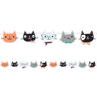 6 pc Bulk Purr-fect Cat Party Banners - Birthday Party Supplies by Creative Converting