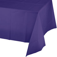Bulk 12 pc Purple Plastic Table Covers 54 inch x 108 inch - Solid Color Party Tableware by Creative Converting