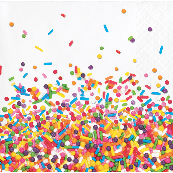 192 pc Bulk Confetti Sprinkles Beverage Napkins - Birthday Party Supplies by Creative Converting