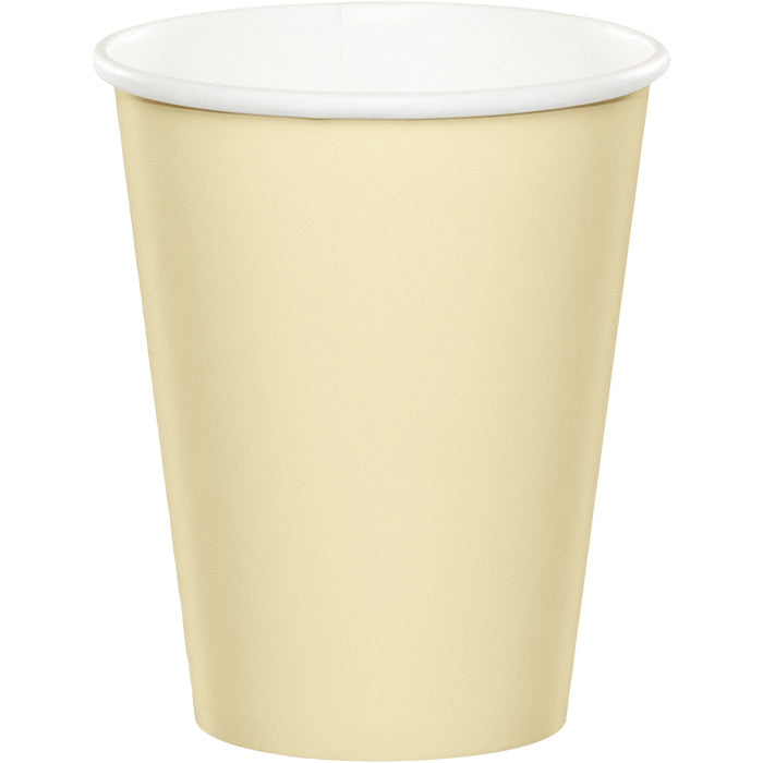 Bulk 240 pc Ivory 9 oz Hot & Cold Cups - Solid Color Party Tableware by Creative Converting