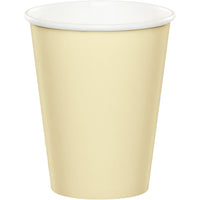 Bulk 240 pc Ivory 9 oz Hot & Cold Cups - Solid Color Party Tableware by Creative Converting