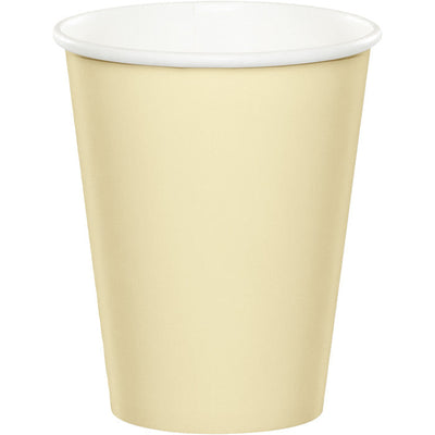 Bulk 240 pc Ivory 9 oz Hot & Cold Cups - Solid Color Party Tableware by Creative Converting