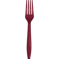 Bulk 288 pc Burgundy Plastic Forks  - Solid Color Party Tableware by Creative Converting