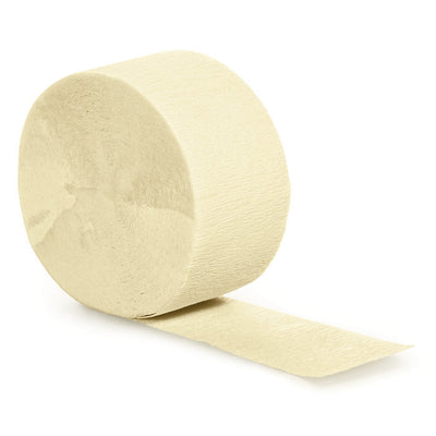 Bulk 12 pc Ivory Crepe Streamer 81 ft  - Solid Color Party Tableware by Creative Converting