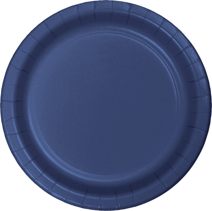Bulk 240 pc Navy Sturdy Style Paper Banquet Plates 10.25 inch - Solid Color Party Tableware by Creative Converting