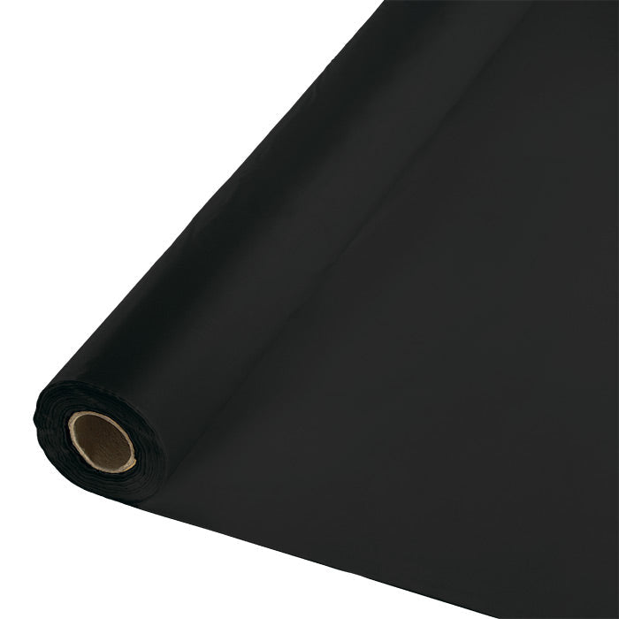Black Velvet Plastic Banquet Table Roll 100ft x 40 inch - Solid Color Party Tableware by Creative Converting