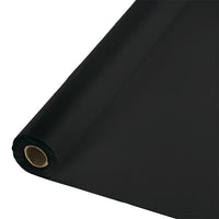 Black Velvet Plastic Banquet Table Roll 100ft x 40 inch - Solid Color Party Tableware by Creative Converting