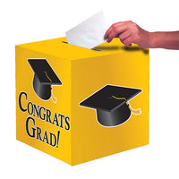6 pc Bulk Graduation Card Boxes Yellow - Graduation Party Supplies by Creative Converting