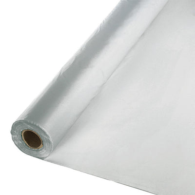 Shimmering Silver Plastic Banquet Table Roll 100ft x 40 inch - Solid Color Party Tableware by Creative Converting