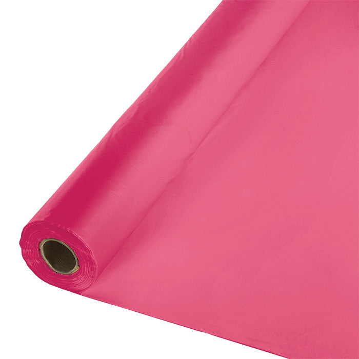 Hot Magenta Plastic Banquet Table Roll 100ft x 40 inch - Solid Color Party Tableware by Creative Converting