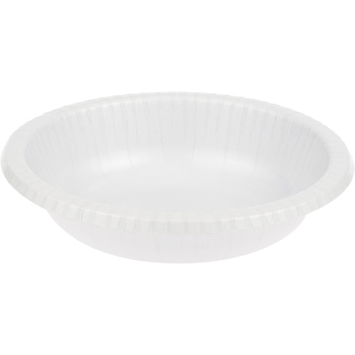 Bulk 200 pc White 20 oz Paper Bowls - Solid Color Party Tableware by Creative Converting