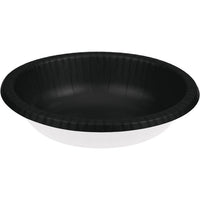 Bulk 200 pc Black Velvet 20 oz Paper Bowls - Solid Color Party Tableware by Creative Converting