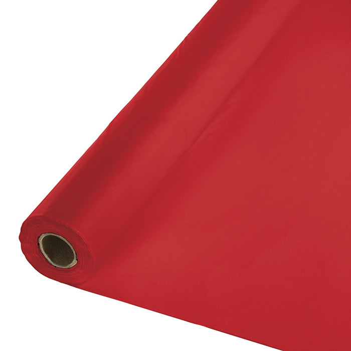 Bulk 6 pc Classic Red Banquet Roll 100 ft x 40 inch - Solid Color Party Tableware by Creative Converting