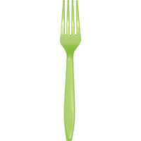 Bulk 288 pc Fresh Lime Green Plastic Forks  - Solid Color Party Tableware by Creative Converting