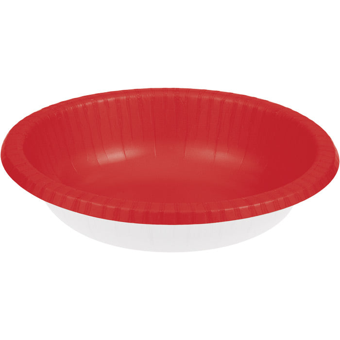 Bulk 200 pc Classic Red 20 oz Paper Bowls - Solid Color Party Tableware by Creative Converting