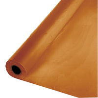 Pumpkin Spice Orange Plastic Banquet Roll 100ft x 40 inch - Solid Color Party Tableware by Creative Converting