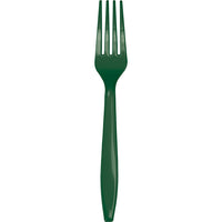 Bulk 288 pc Hunter Green Plastic Forks  - Solid Color Party Tableware by Creative Converting
