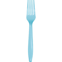 Bulk 288 pc Pastel Blue Plastic Forks  - Solid Color Party Tableware by Creative Converting
