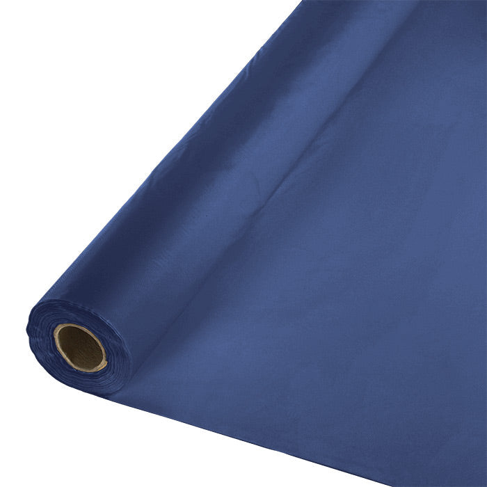 Navy Plastic Banquet Table Roll 100ft x 40 inch - Solid Color Party Tableware by Creative Converting