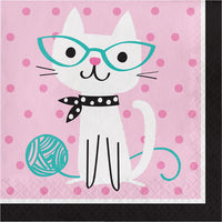 192 pc Bulk Purr-fect Cat Party Luncheon Napkins - Birthday Party Supplies by Creative Converting