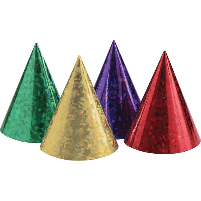 48 pc Bulk Assorted Prismatic Party Hats - New Year's Eve Party Supplies by Creative Converting