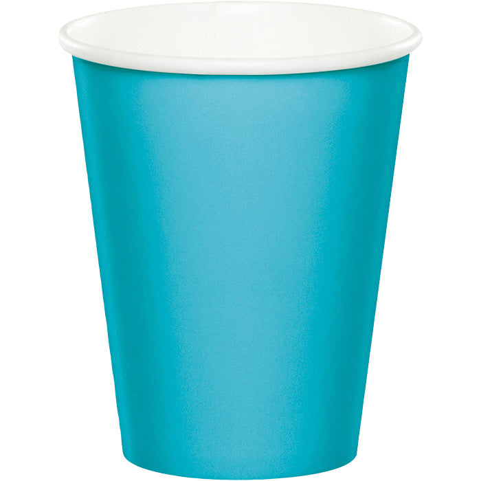 Bulk 240 pc Bermuda Blue 9 oz Hot & Cold Cups - Solid Color Party Tableware by Creative Converting