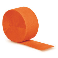 Bulk 12 pc Sunkissed Orange Crepe Streamer 81 ft  - Solid Color Party Tableware by Creative Converting
