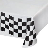 12 pc Bulk Black and White Check Paper Table Covers - Sports Party Supplies by Creative Converting