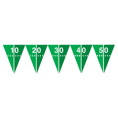 12 pc Bulk Football Field Flag Banners - Sports Party Supplies by Creative Converting