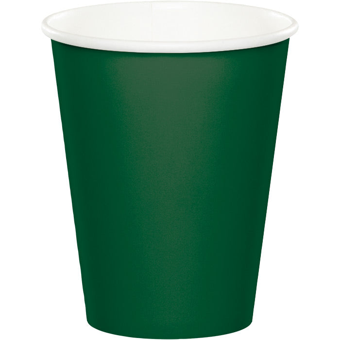 Bulk 240 pc Hunter Green 9 oz Hot & Cold Cups - Solid Color Party Tableware by Creative Converting