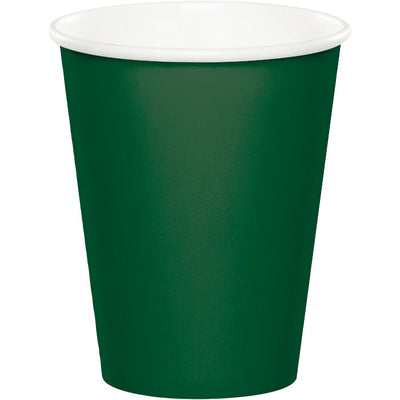 Bulk 240 pc Hunter Green 9 oz Hot & Cold Cups - Solid Color Party Tableware by Creative Converting