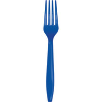 Bulk 288 pc Cobalt Blue Plastic Forks  - Solid Color Party Tableware by Creative Converting